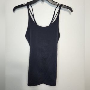Montiel Activewear teardop black tank size small